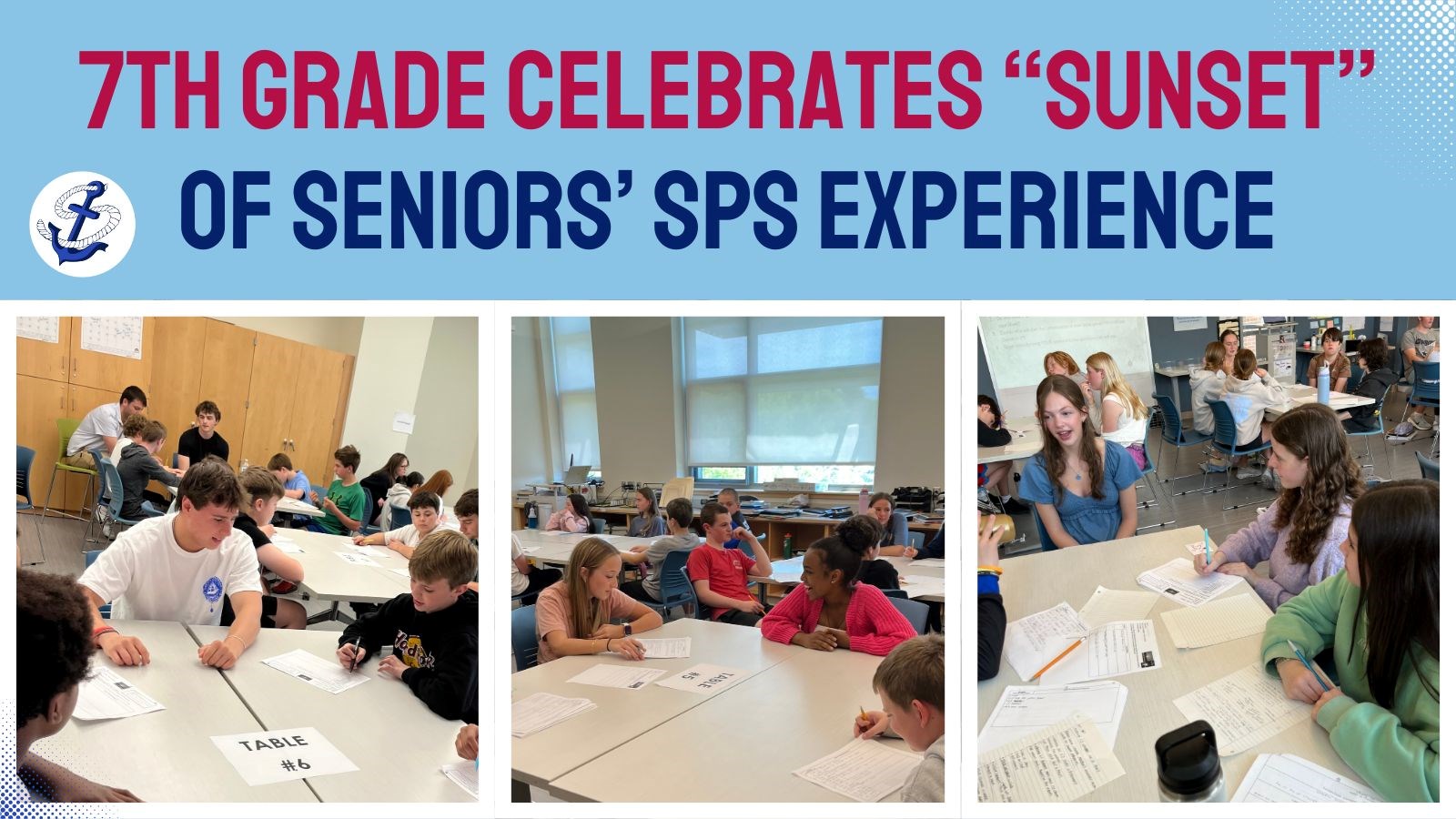 7th grade celebrates “sunset” of seniors’ SPS experience