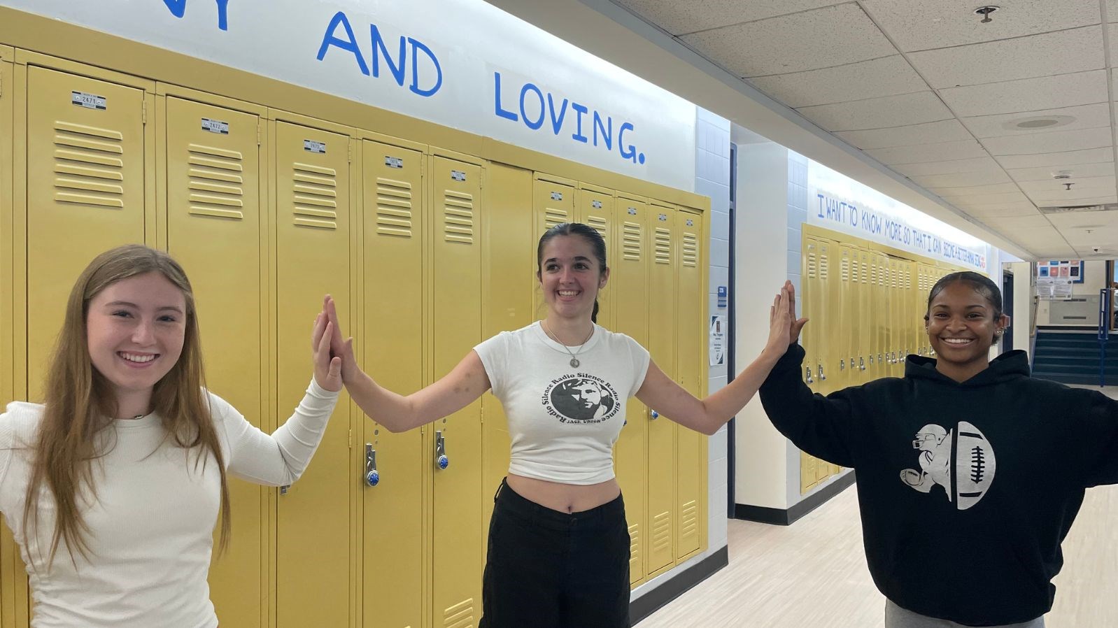 Students simulating communication