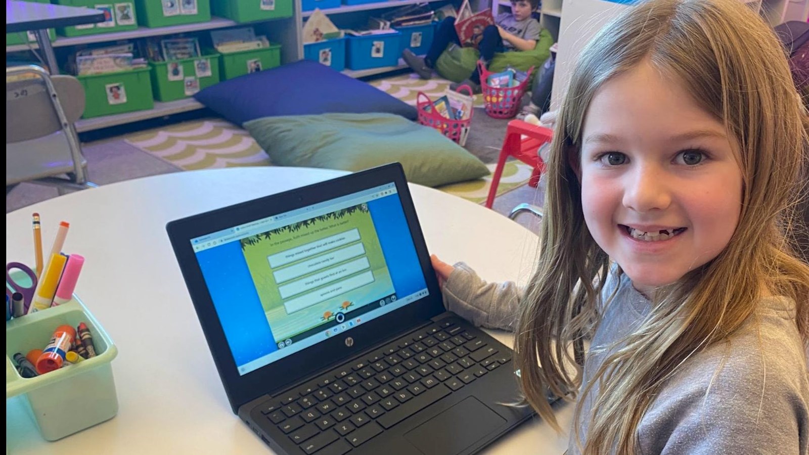 Student at the computer